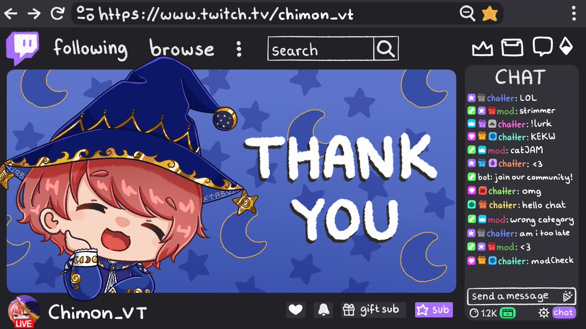 Chimon_VT's tweet photo. The Clocktower is CLOSED 🌒 We cleared the first major city and gym leader battle in Lumentale, so our next goal is to go North! Thank you to everyone that stopped by to hang out!

We crashed over to @SetsunaFuyuki who's playing Persona 5 Royal! Go check them out! https://t.co/AC1WUCI3We