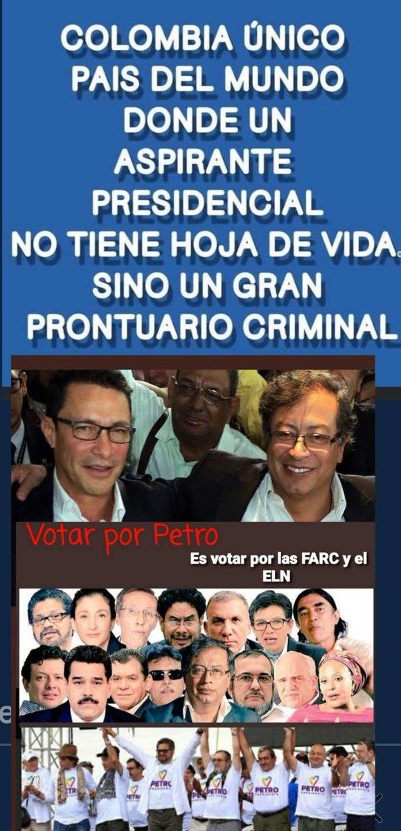 bertino7232's tweet photo. MAFIA NARCOTERRORISTA! FASCISTAS ASESINOS CRIMINALES DE LESA HUMANIDAD. SECUESTRADORES, EXTORCIONADORES, NARCOTRAFICANTES LOS OBLIGAN A LA GENTE A VOTAR POR SU GERRILLERO NARCOTERRORISTA, CANDIDATO SI NO LO HACES PIERDES LA VIDA!! https://t.co/3Nhlezpbos