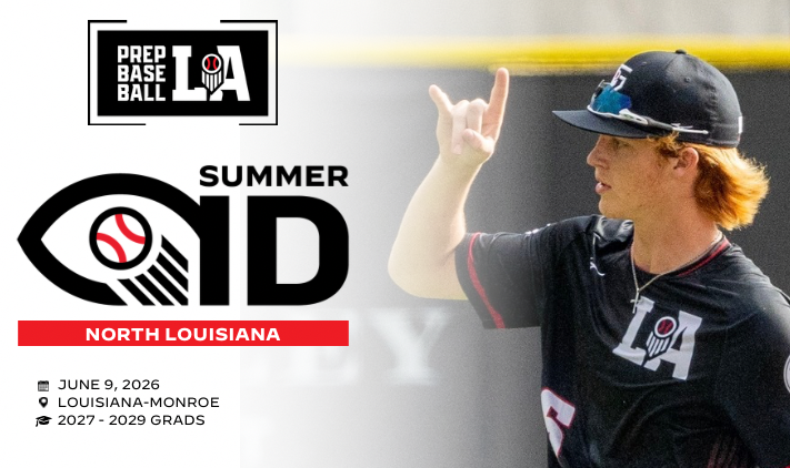 PrepBaseballLA's tweet photo. ☀️ 𝐍𝐨𝐫𝐭𝐡 𝐋𝐨𝐮𝐢𝐬𝐢𝐚𝐧𝐚 𝐒𝐮𝐦𝐦𝐞𝐫 𝐈𝐃

Join us for our second open event of the summer on Tuesday June 9th at the University of Louisiana-Monroe. Open to players in the 2027-2029 classes.

Event page with all the details below ⤵️ 

🖇️ https://t.co/9CUUJkZF92 https://t.co/SqHJkxFJqm