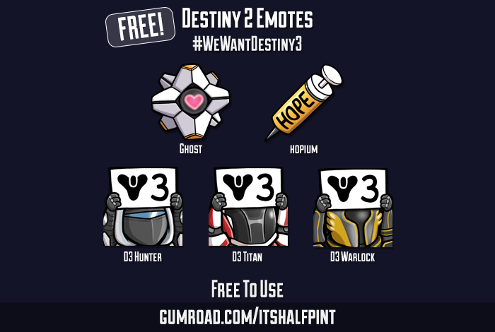 itsHalfpint's tweet photo. @falloutplays Drew these and released them free for the D2 community today! :)
#HumanArt #Destiny2Art https://t.co/fkj3VPZ54U