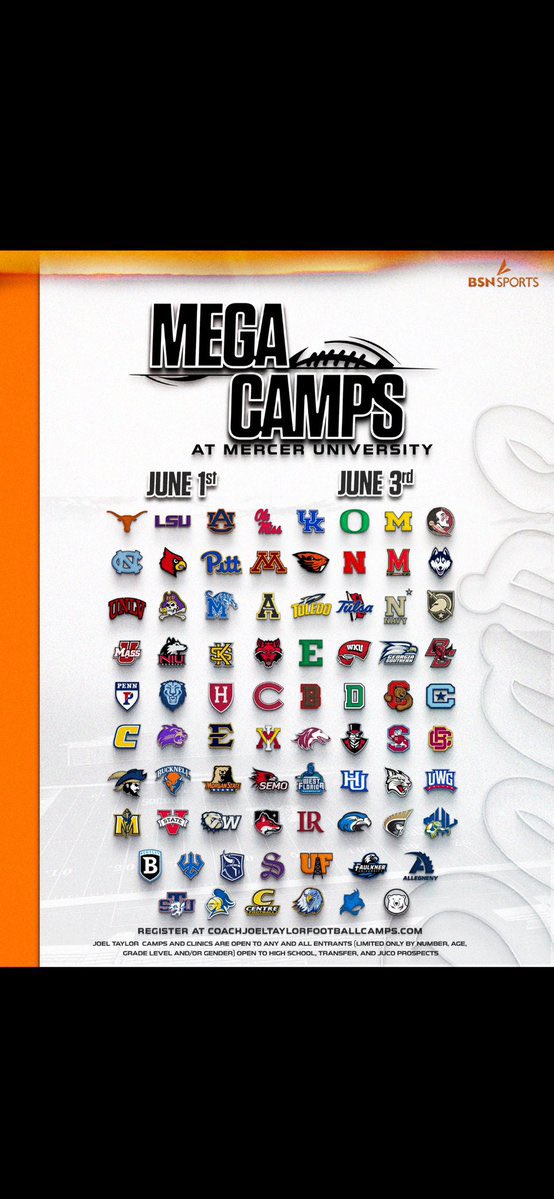 BaylorDuncan's tweet photo. Excited to be at session 3 of the Mercer mega camp tomorrow! Ready to work and get after it! @IronWallOL @MHSBlueDevilsFB @coach_mjacobs @BrianFolkerts @CoachCale_WCU @CoachGreeneOL @HankinsJordon @Coach__Roy_Tesh @T_Zielenske5 https://t.co/qEz7WzlMsk