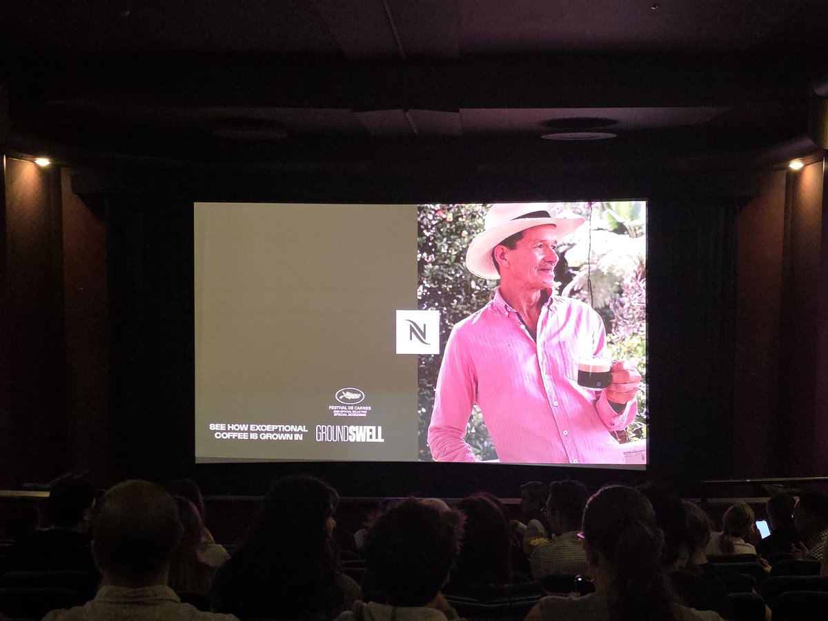PaoloCDN's tweet photo. When your wife's coffee addiction leads to an invite to a special screening of the doc GroundSwell from @Nespresso  at Toronto's @HotDocs #coffeelovers https://t.co/YNvN8pm46s