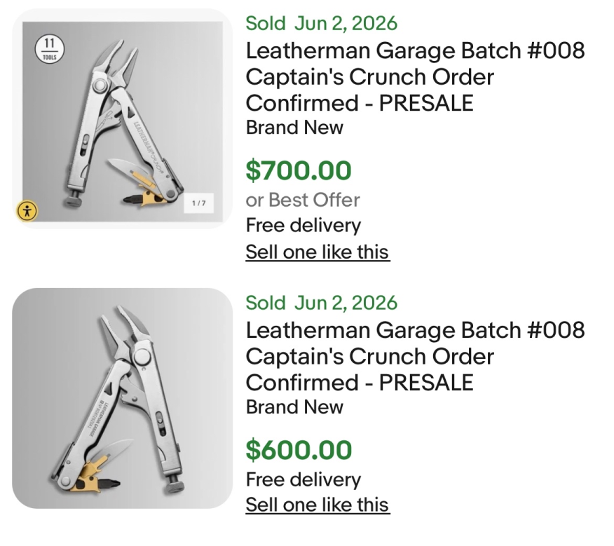 Cook_Infos's tweet photo. Retail: $250
Resale: $600+

These new @Leatherman releases have always been free money, and if you buy just 2 per release, that's $800~ profit lol.

You just need to know where to look. No need to go outside too, all off a phone. https://t.co/YSMEig4m8P