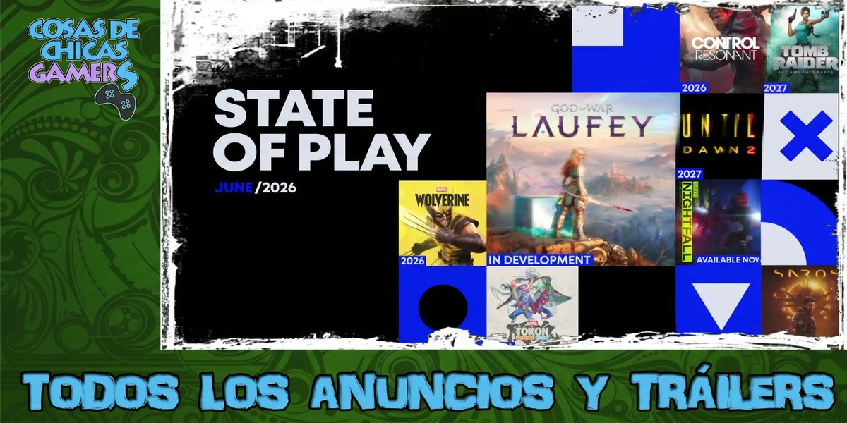 cdChicasGamers's tweet photo. ¿Os habéis perdido algo del nuevo State of Play de
@PlayStationES? Aquí tenéis todo lo que se ha anunciado en el evento, con sorpresas como God of War Laufey, gameplay de Marvel Lobezno, Control Resonant... ¡Y mucho más!

https://t.co/rQjokNXvbS

📝@ImSora0220 https://t.co/ecWDSO6cpM