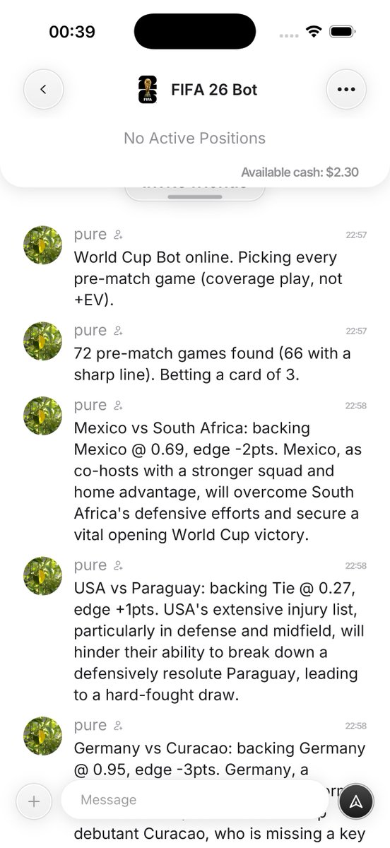 getmurmo's tweet photo. @Mboycrypt you gonna love this. 

Goal is 100% win rate, cover every single match + you can talk to it. https://t.co/I19PqednxB