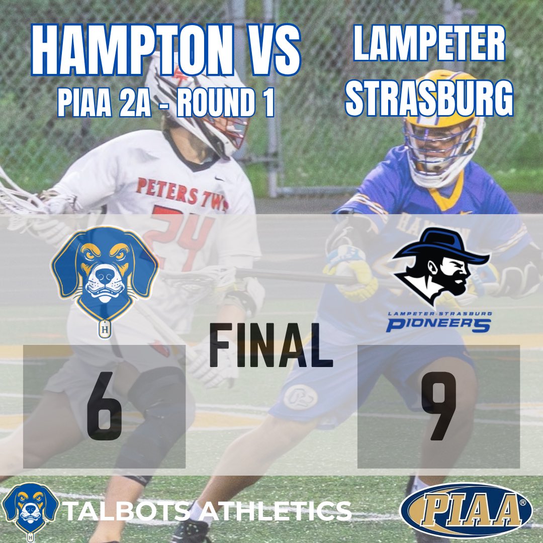 TalbotLAX's tweet photo. Final score
Hampton 6
Lampeter 9 https://t.co/6K5ezImouV
