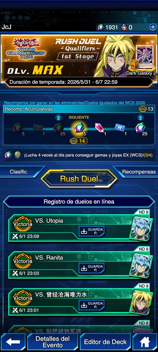YadenSword's tweet photo. Subí 2 cuentas de subs a Dlv.MAX con Void (les comparto la decklist, use la misma en ambas cuentas)
#YuGiOh #DuelLinks #RushDuel https://t.co/l7ChMcokeU