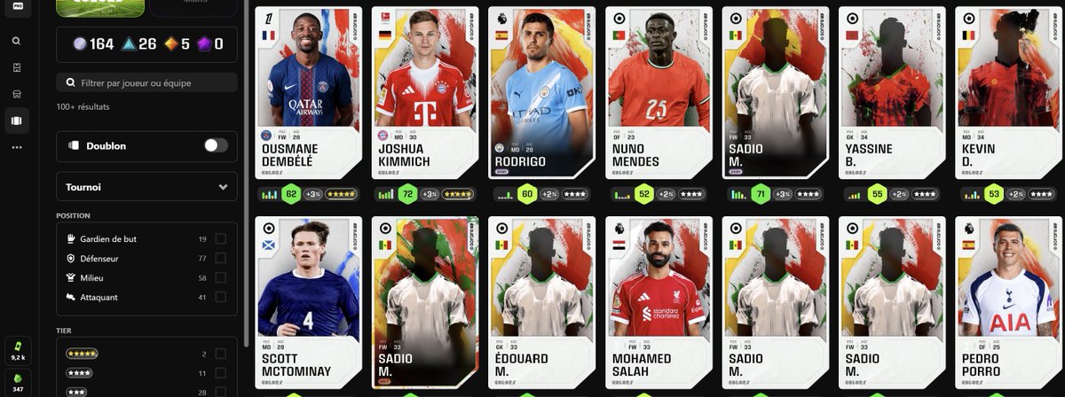 aw_pgm's tweet photo. Salut à tous ! Je cherche une bonne squad pour aller chercher le max de palliers. 
Voici mes joueurs pour ceux que ça intéresse ! https://t.co/umlhKC8uch
