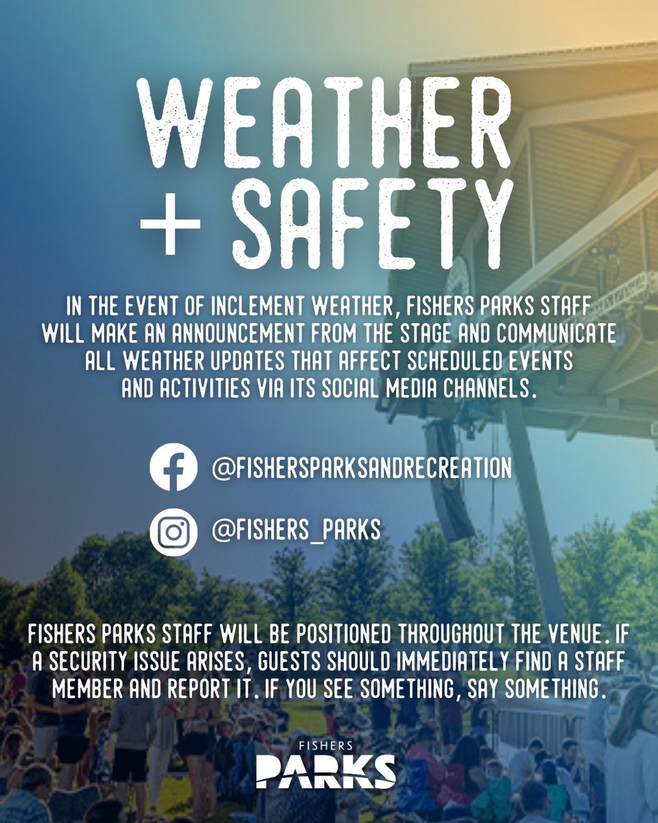 FishersParks's tweet photo. Dogs are permitted at non-ticketed concerts at the NPD Amp, Fishers Parks advises against bringing your pets to the venue during live music events.

All dogs must be on a leash &amp; must be
taken outside the venue for potty breaks.
Proper waste cleanup is required. https://t.co/jDBomvPdpk