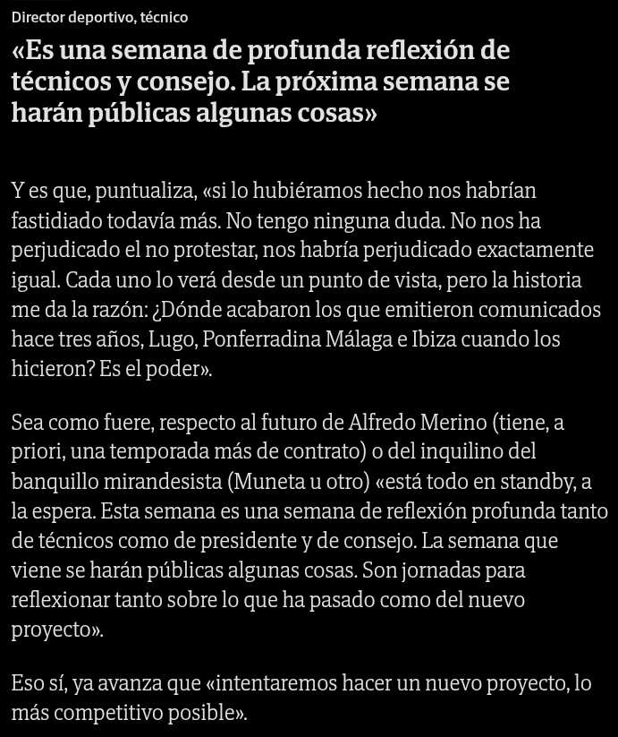 mirandes_1927's tweet photo. Se esperan anuncios en clave CDM para la semana que viene según palabras de Alfredo de Miguel [Ángel Garraza/@elcorreo_com]. https://t.co/xKOROybx6H