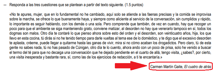 jruizdd's tweet photo. Errata en el examen de Lengua Castellana y Literatura II de la PAU de Andalucía, Ceuta, Melilla y centros en Marruecos.
- Carmen Martín Gaite, «El cuatro de atrás».❌
- Carmen Martín Gaite, «El cuarto de atrás».✅ https://t.co/p9YtJE6Fh6