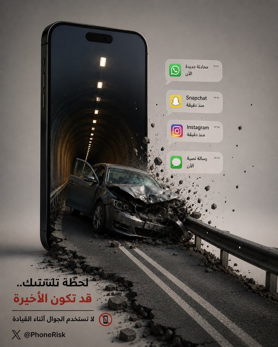 PhoneRisk's tweet photo. #خلك_واعي #تراك_تهمنا 📵 https://t.co/ewgu7iXXIr