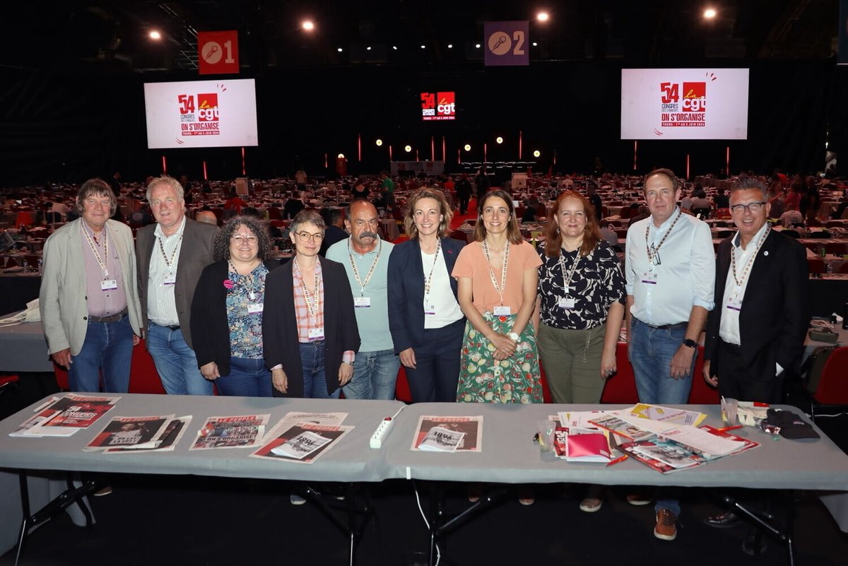 humanite_fr's tweet photo. 54e congrès de la CGT : Sophie Binet et la direction confédérale sortent renforcées par l’adoption du rapport d’activité

➡️ https://t.co/QmTGtbDHmB https://t.co/MQHeutuefP