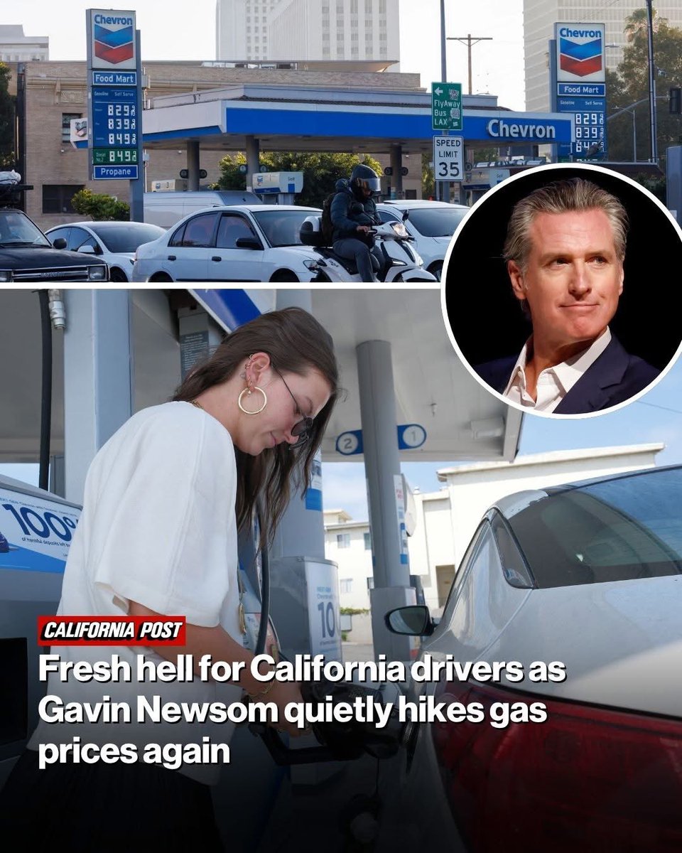 nettermike's tweet photo. Californians’ usual headache at the pump will worsen a bit soon.
How much you gonna take California? https://t.co/HKNK8kk1mz