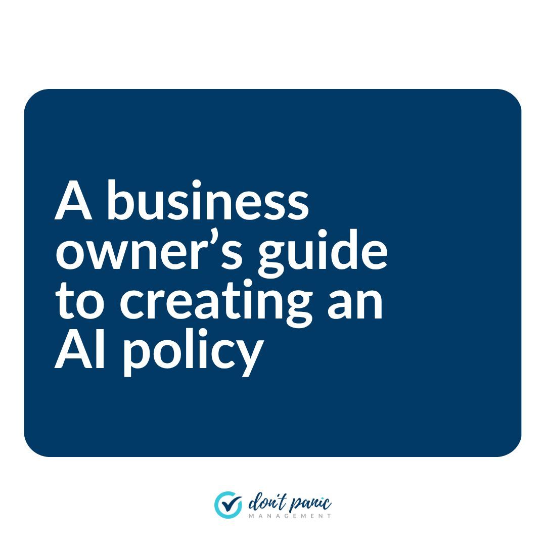 dontpanicmgmt's tweet photo. Does it feel like AI tools are coming on a little too strong?

On the blog, we’re talking about how an AI policy can provide intention and thoughtful boundaries for AI use in your business. 

https://t.co/LkTXWpXtqh https://t.co/j2L5v1nPsh