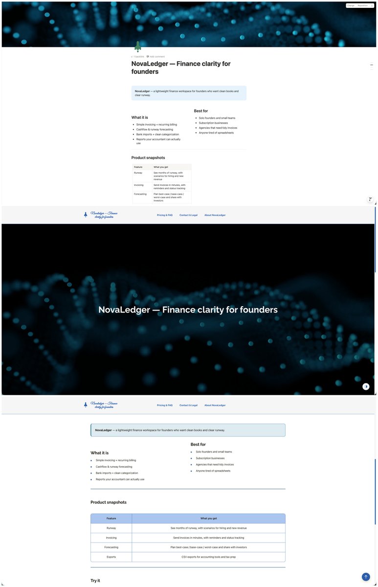 boban_dev's tweet photo. Raw Notion vs Published with Matrizen.

Top: How most people see your page  
Mid/Bottom: How it looks when you actually send it to clients or audience

Which one are you comfortable sharing?

Link in bio to turn your Notion pages into real websites. https://t.co/LbTsF7SzlM