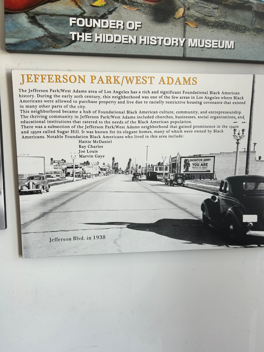 Queenofla2's tweet photo. Just finished casting my ballot at the Hidden History Museum. Shout out to @tariqnasheed 
for opening the museum to the community to vote and for highlighting Jefferson Park/West Adams, the neighborhood I grew up in. https://t.co/xKJnNzDXWP