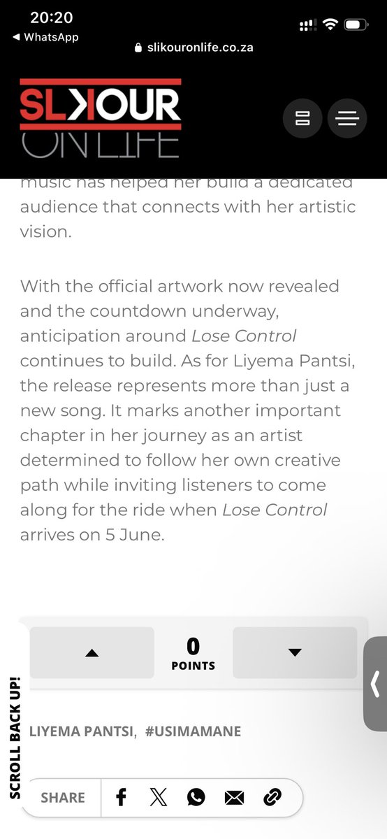 LIEMAUPDATES's tweet photo. A beautiful write up about #LoseControl from @liemapantsi 👌🏼👌🏼👌🏼LLF check it out 🥹🥹👌🏼👌🏼❣️❣️❣️

https://t.co/BoncABkwrZ

LIEMA PANTSI X USIMAMANE
2 DAYS TO LOSE CONTROL
PRESAVE LOSE CONTROL
#LiemaNewMusic
#LiemaPantsi https://t.co/uEzRhcAzHZ