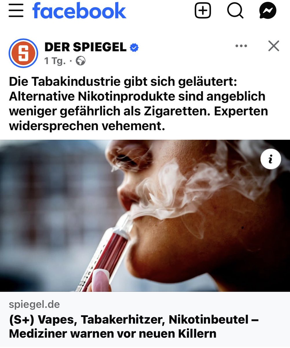 EngelmannPeter's tweet photo. Jetzt bewirbt der @derspiegel auch noch auf Social Media diesen Artikel. Statt die aus  wissenschaftlicher Sicht und gemäß Presse-Kodex eher fragwürdigen Headline zu löschen!!!!

„….Mediziner warnen vor neuen KILLERN“ 

Für wieviel Geld von Bloomberg Phil. hat der Spiegel seine Journalistische Moral verkauft. 

Wer sich statt dessen zum Thema seriöse informieren möchte sollte dies lieber bei COCHRANE tun
@CochraneTAG , statt bei der neuen YellowPress @derspiegel .

Der Spiegel hatte früher einmal ein besseres Niveau, aber die Zeiten sind wohl seit Clickbait Hetzjagt vorbei.
#spiegelNiveauLos
