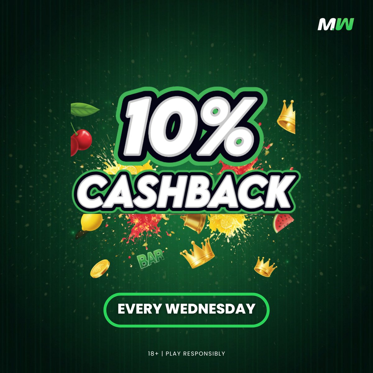 Megasino_win's tweet photo. 🎁 10% weekly cashback!

✅ No wagering (0x), paid automatically every Wednesday

💶 From the very first euro - truly unique
🎰 Applies to Casino (play as usual, we send 10% back)
⚡️ Grab your Wednesday boost - no opt-in needed

👉 https://t.co/YregsRHmOQ

#megasino #Cashback #Casino #cashbackcasino #megasinocasino #slots