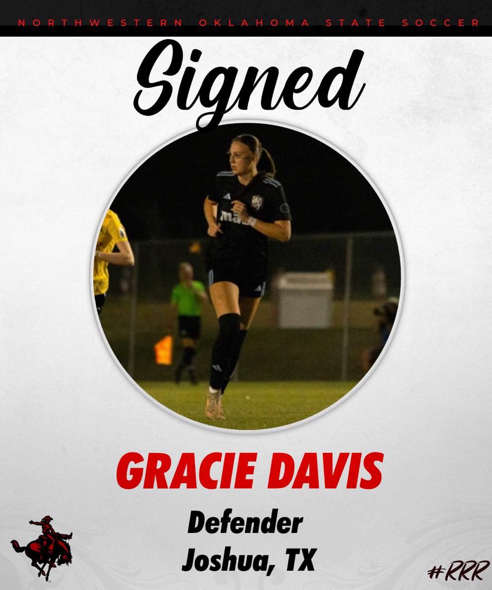 NWOSUSoccer's tweet photo. ❤️ 𝑾𝒆𝒍𝒄𝒐𝒎𝒆 𝑯𝒐𝒎𝒆, 𝑮𝒓𝒂𝒄𝒊𝒆! 🖤

⚽️ Freshman Defender
📍 Joshua, Texas
🎓 Joshua High School

The Ranger family just got a little stronger! #RRR https://t.co/hk2PK4ygOu