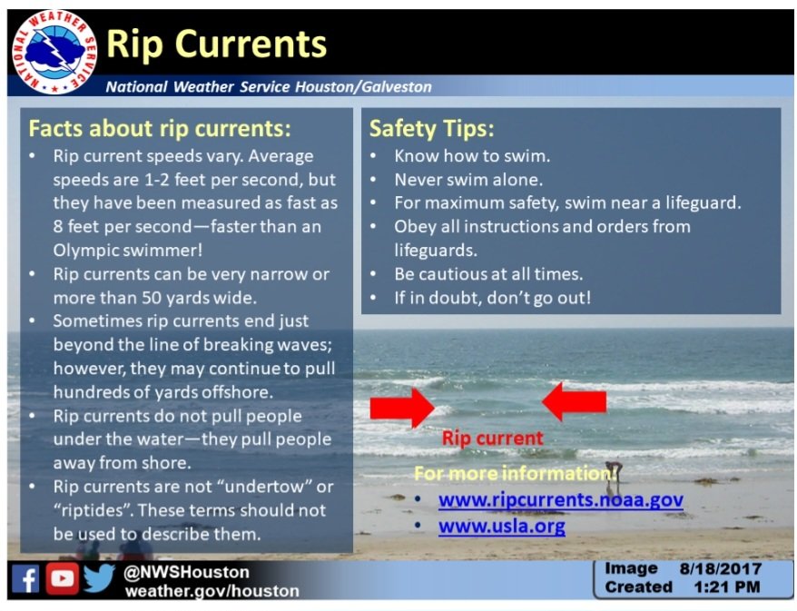 SamRobertsWX's tweet photo. Wednesday is going to be a beautiful day and we will all want to be outside as it’s been kind of dreary. But heads up, beachgoers. There is a HIGH risk of rip currents tomorrow! 🚩🌊 #scwx @Live5News https://t.co/0FVezgHQHQ