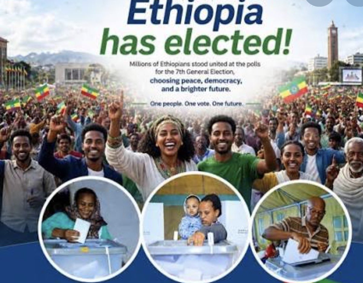 GutemaGetachew's tweet photo. Z 7th General Election marks a significant democratic milestone for #Ethiopia reflecting z active participation of its citizens, z commitment of its institutions, and z nation’s shared aspiration for peace, stability, and sustainable progress.
#DemocraticProcess #ElectionSucess https://t.co/JRnKOG33D1