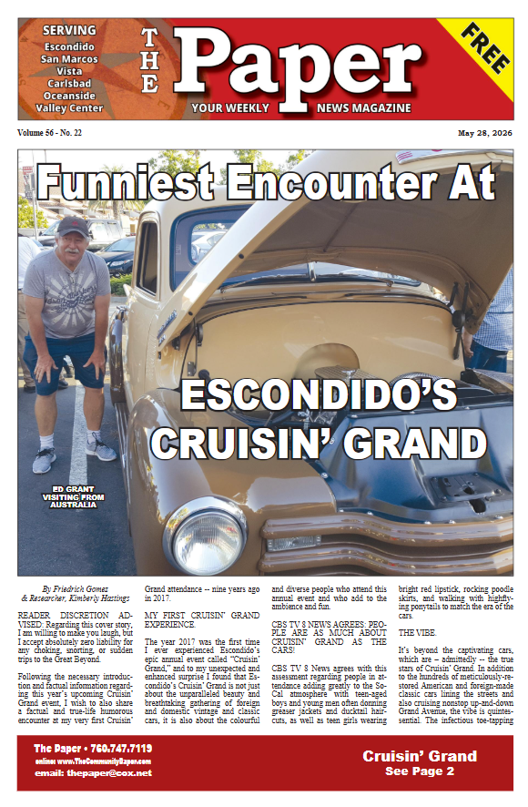 encdogguy's tweet photo. Summer brings fleas for pet owners! That's the Critter Corner in the latest issue of The Paper. A cover story about Cruisn' Grand. And Rancho Coastal Humane Society's pet of the week. Share this. The Paper is available worldwide. https://t.co/5E42RwQ41t https://t.co/3PIk9LWQ03