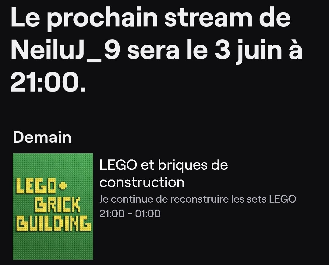 NeiluJ_9's tweet photo. Planning de stream de la semaine ! https://t.co/IQDE8rXZBn