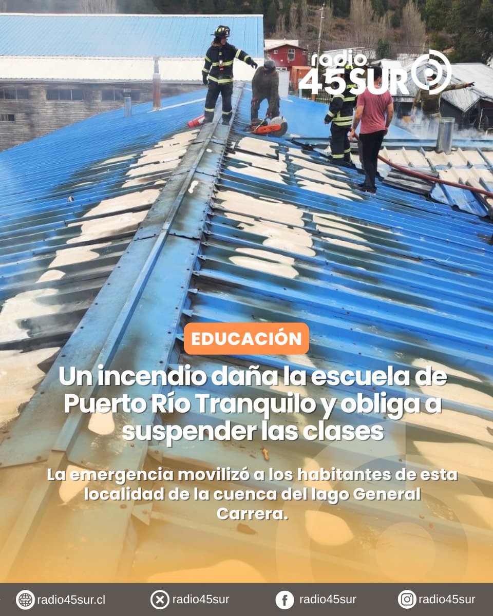 Radio45Sur's tweet photo. #PuertoRíoTranquilo | Un incendio afectó Escuela local, obligando a suspender las clases.  Bomberos controló la emergencia y no hay lesionados. 📲 Más detalles: https://t.co/TrTnuyPwG6 https://t.co/y13TtZ7RzG