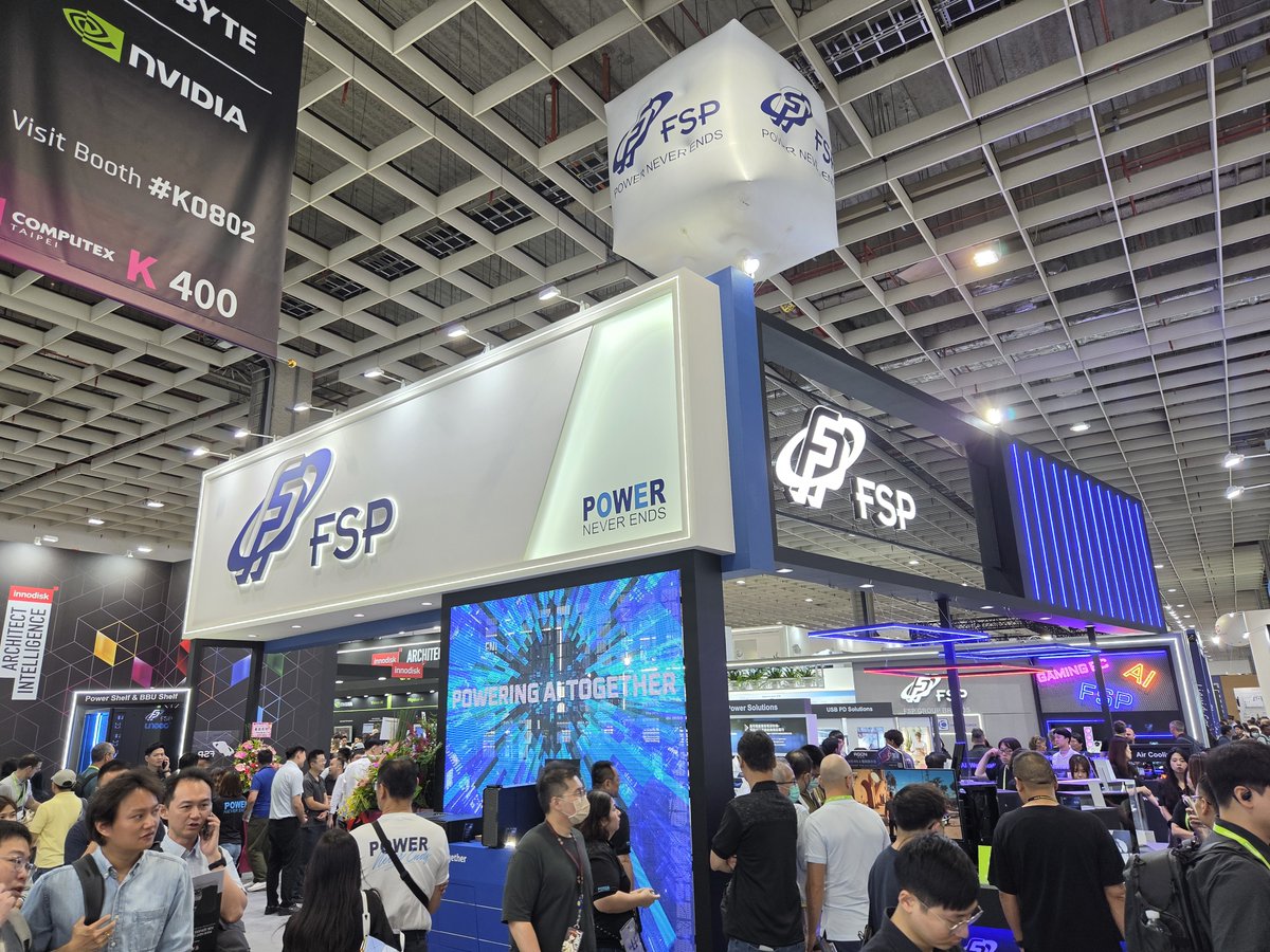 FSPGROUPUSA's tweet photo. FSP COMPUTEX 2026 Day 1 is officially live! 🚀

The future of technology is unfolding right here in Taipei. From next-gen power solutions to workstation and gaming hardware innovations, we’re ready to show you what’s next.

Stop by our booth to experience the latest AI computing and workstation power solutions firsthand.
| Booth Information |
Date: June 2–5, 2026
Venue: Taipei Nangang Exhibition Center, Hall 1
Booth: K0305a
Shop FSP products now: https://t.co/UHmmSYlkiv
#COMPUTEX2026
#PoweringAItogether
#PowerNeverEnds