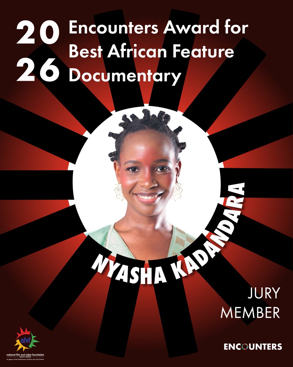 EncountersDoc's tweet photo. π¬ MEET THE JURY | Nyasha Kadandara
Award-winning Zimbabwean filmmaker and cinematographer Nyasha Kadandara joins the jury for the 2026 Encounters Award for Best African Feature Documentary β€οΈ
#Encounters2026 #MeetTheJury #EncountersDoc https://t.co/p3ggOpbjxq