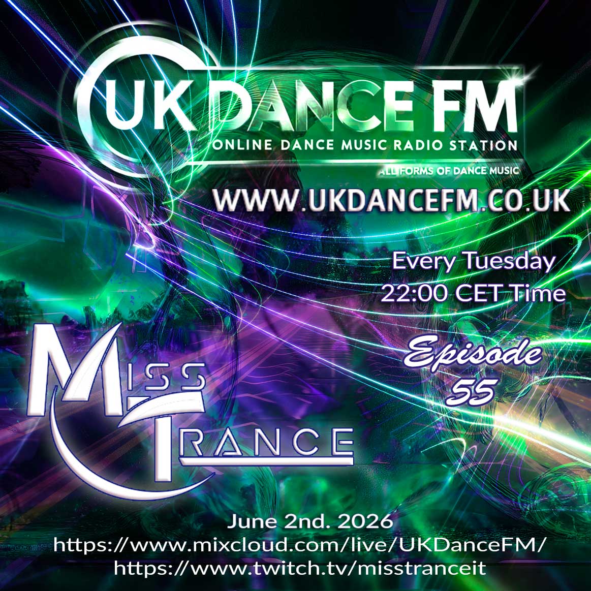 MissTranceIt's tweet photo. ... and here we are. Another Tuesday waiting for a new playlist and #trance vibes on Uk Dance FM
I'm ready, are you? I'll see you at 10:00 PM for two hours of company.
Kisses MissTrance
https://t.co/6UYVw5N3A0
https://t.co/2XhSGh9De0 https://t.co/1w0wXRouwK