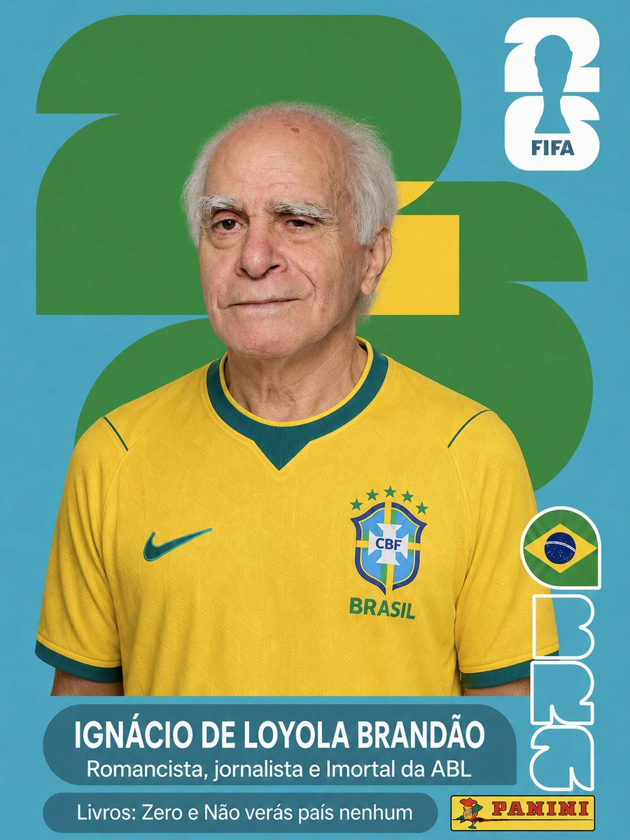 globaleditora's tweet photo. Convocação oficial da nossa Seleção da Literatura Brasileira! 💚💛

Entramos na trend das figurinhas, com um time que faz história dentro e fora das páginas. Aqui, os gols são feitos com palavras e a torcida é você! 🏆

#FigurinhasDaLiteratura #Copa2026 #AutoresBrasileiros https://t.co/srGd2HU59r