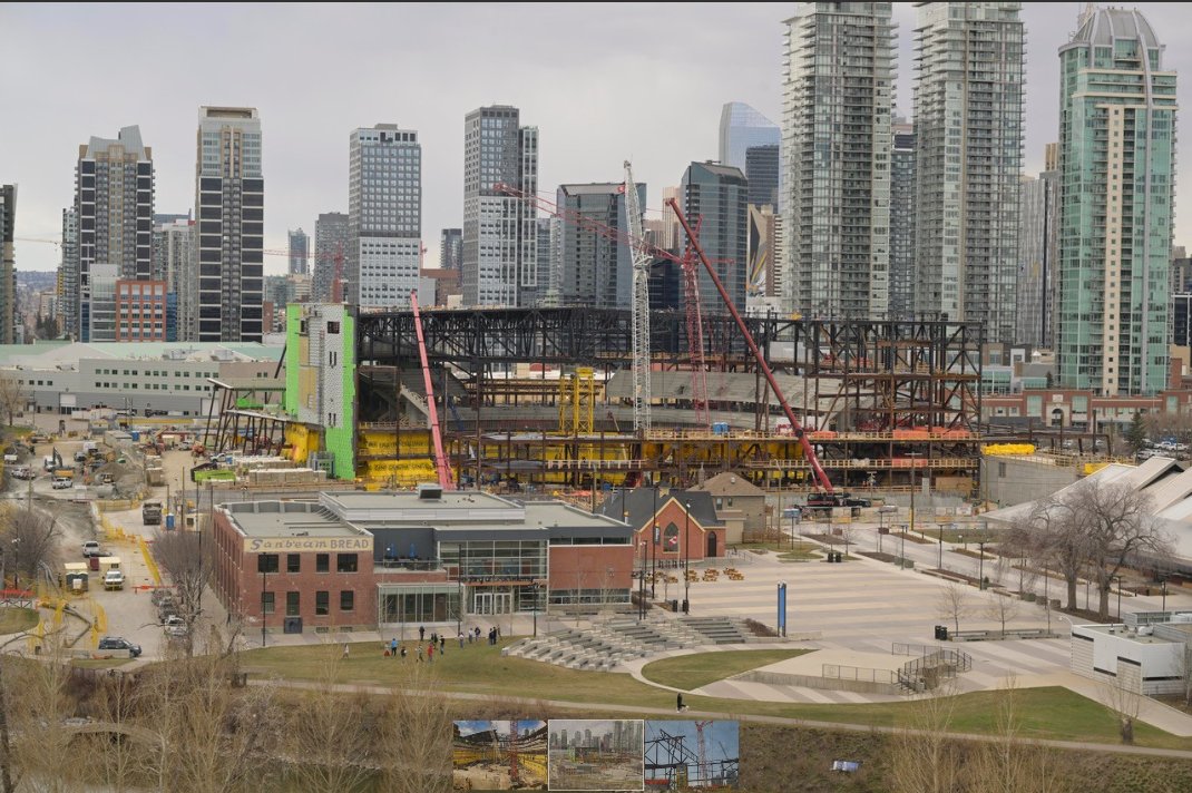 AdamMacVicar's tweet photo. New photos from the City of Calgary showing the bowl inside Scotia Place.  At an update to city councillors today, project officials said the Event Centre is on time and on budget. https://t.co/U1sSlvHVvr