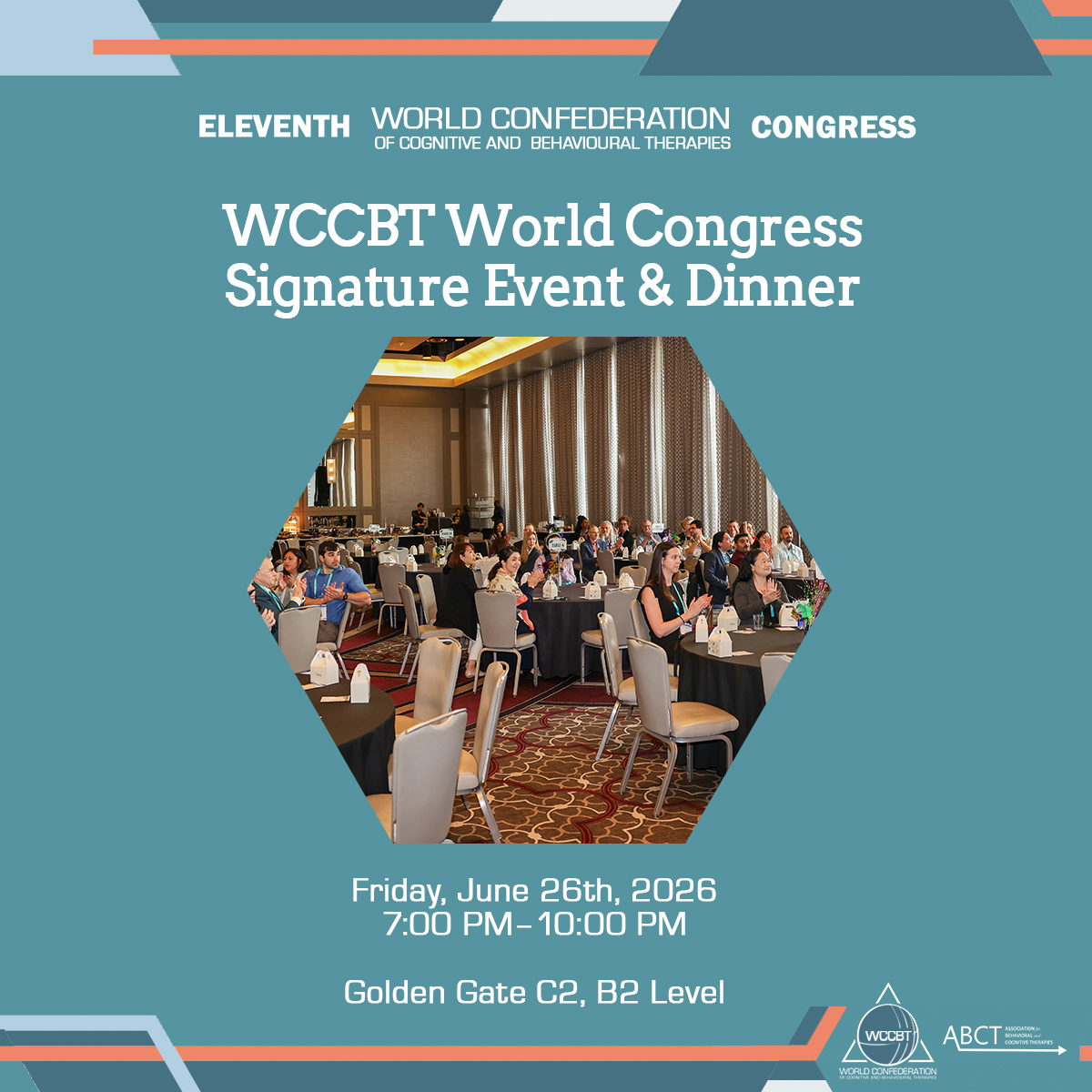 ABCTNOW's tweet photo. Introducing some of the key events happening at the 11th WCCBT World Congress in San Francisco! Interested in attending? Register through the link in our bio! https://t.co/h0wy7ZqWLt