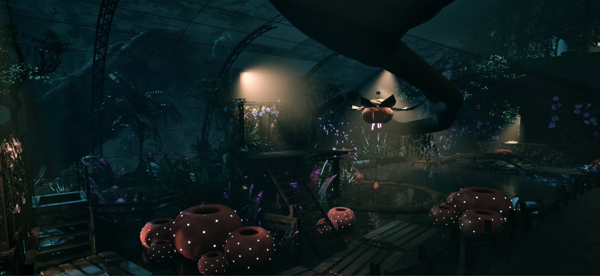 k3yarty's tweet photo. One of the locations in Floralis is in the old demo vs our current build. We wanted it to feel less like a room with plants and more like a place that nature took over.

#wishlistwednesday #indiedev #horror https://t.co/LZNm0zDs1k