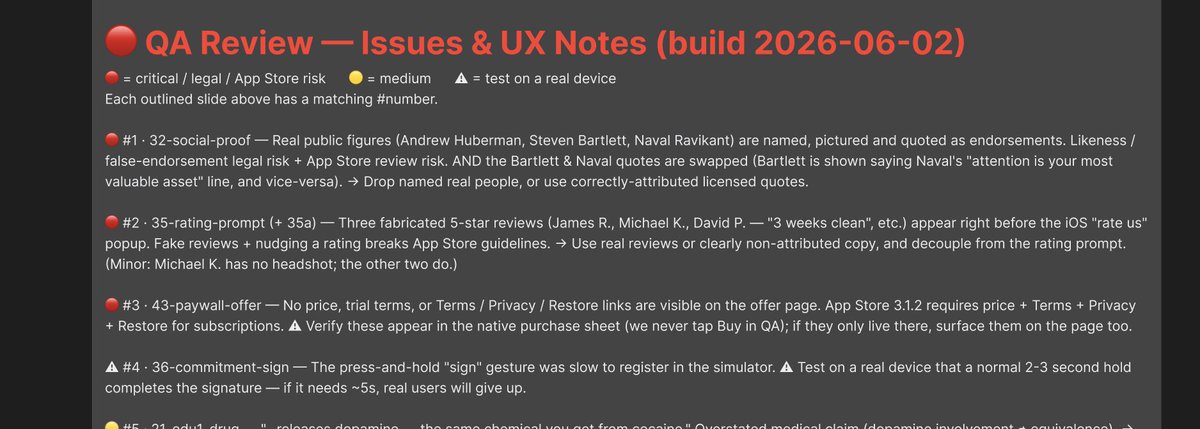 clickstan_'s tweet photo. It'll post a nice list of issues so you don't have to think about QA. You just come in and fix what's broken. And you keep a dock where it'll take notes from the last iteration. You can run this once a day after all your changes. Saves me a lot of time. https://t.co/ipNadDYvy4
