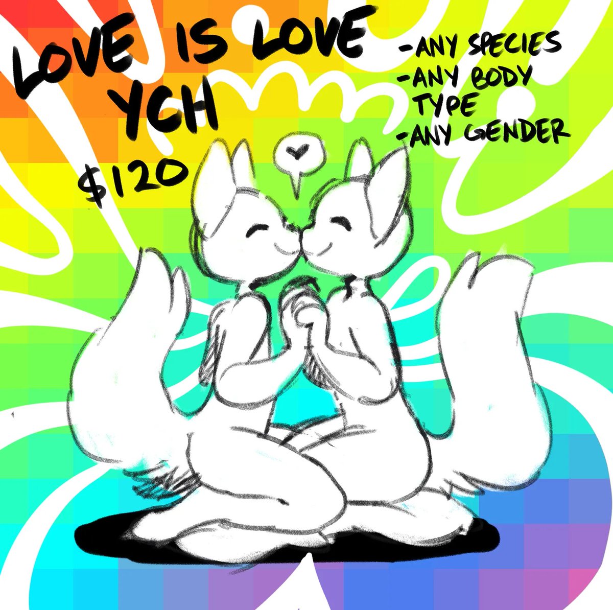 ohmiyoni's tweet photo. 🌈Happy pride!!! To celebrate, I am opening up a Love is Love 2-character full-color YCH. Support freedom of expression! <3 🏳️‍🌈 https://t.co/6MrzQ5LGVB
