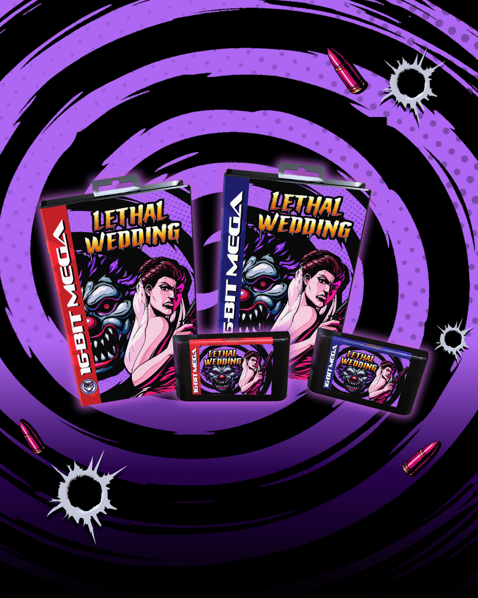 megacatstudios's tweet photo. EXTRA! EXTRA! THE WEDDING OF THE CENTURY IS OFF THE RAILS! 📰

LETHAL WEDDING IS LIVE ON KICKSTARTER! The dress is fitted. The shotguns are loaded. The groom is... kidnapped by criminal clowns? 🤡

It's time to BRIDE HARD through 30+ levels of pure 16-bit arcade carnage, and say "I do" to blood and bullets!

Support the game now: https://t.co/pfgDsiV9Nm
Coming soon to #Steam. Wishlist now: https://t.co/iizW7qHVc7
More about it here: https://t.co/uyBTG6UIFb