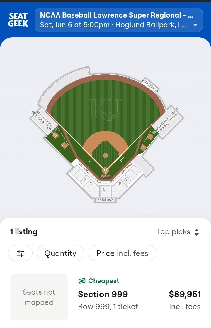 grungleuts's tweet photo. Mr. Booth can you plz buy me this ticket!!! #omahawks #balls #lawrencesuperregional #cbws https://t.co/gT7R5FEB3F