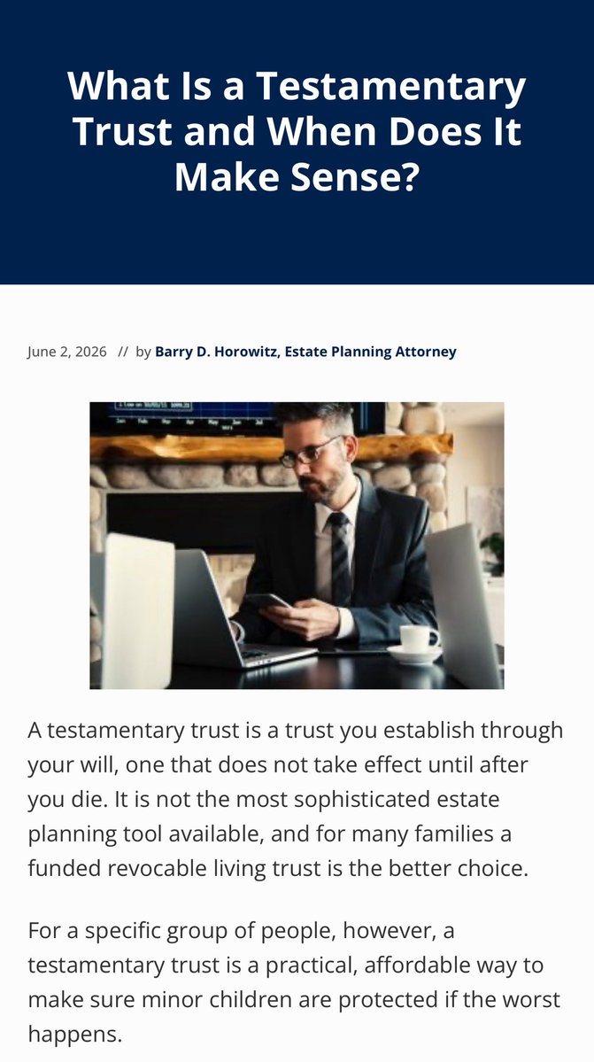 NHALAW's tweet photo. ✨💥✨New Blog Post Alert!✨💥✨Head over to https://t.co/zasxDBTbgq to read our latest blog post entitled “What Is a Testamentary Trust and When Does It Make Sense?” #EstatePlanning #LivingTrust #RevocableLivingTrust #IrrevocableLivingTrust #ElderLaw #Medicaid #Seminars #Legacy https://t.co/GrzF18bzEu