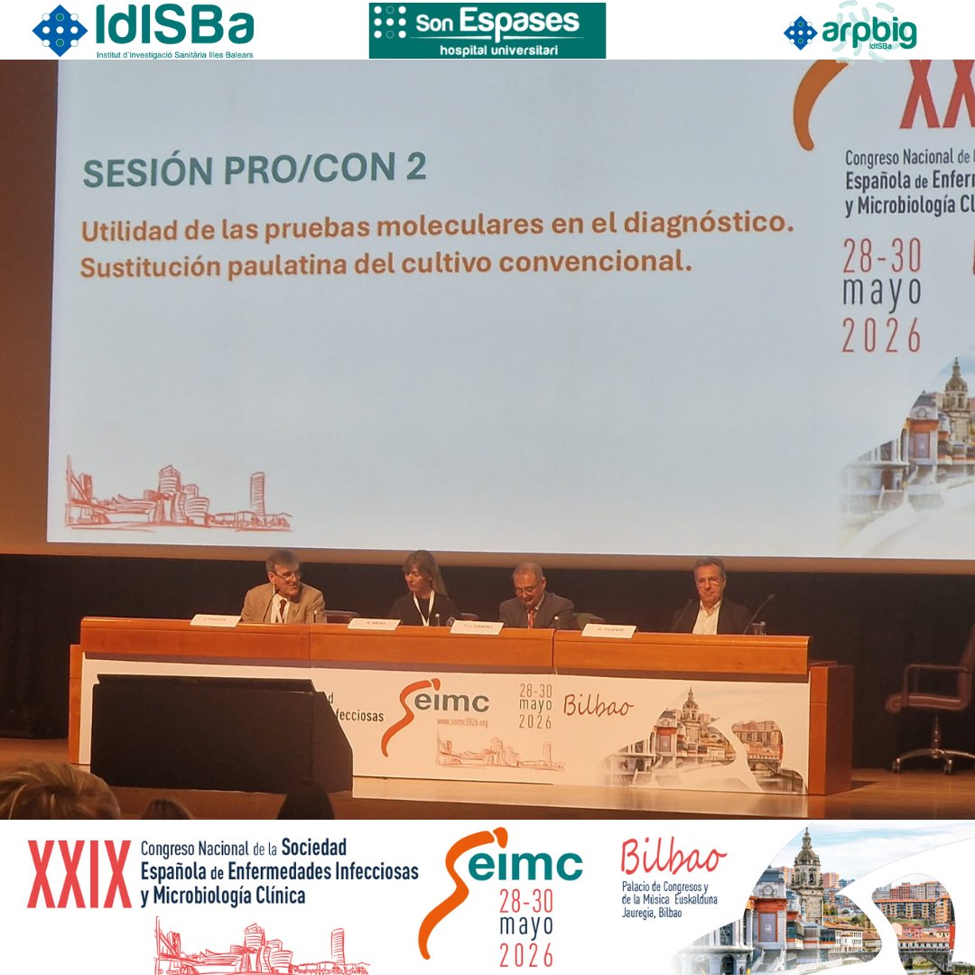 arpbigidisba's tweet photo. Aina Mena, vocal de la Junta Directiva de la @SEIMC_, participó en la 2ª sesión de Pro/Con, centrada en la utilidad de las pruebas moleculares en el diagnóstico y la sustitución del cultivo convencional. @idisbaib  @SonEspases @microHUSE #DiagnósticoMolecular #Ciencia #Salud https://t.co/Xt6DgNkJWy