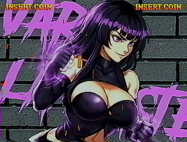 DangerZoneOne's tweet photo. We didn’t intend for the Femme Fighter arcade screens or animated intro to have traditional scanlines, due to the tech being more advanced in DZO. However, I did play around with the scanline effect &amp; really liked how it looked. Here's a test shot for Vara Lancaster. https://t.co/GuMoU4WJm4