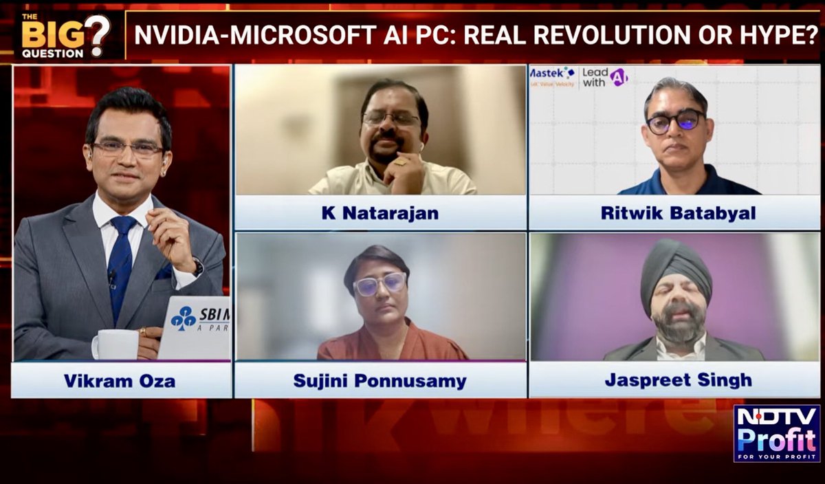 VikramOza's tweet photo. For 30 years, we’ve interacted with tech through apps. #NVIDIA &amp; #Microsoft are betting that #AI agents will change that

The next great AI battle won’t be about the best model but about owning the interface between humans &amp; tech

#TheBigQuestion #NDTVProfitIndia 
#ConsumerTech https://t.co/C808ziAlPz