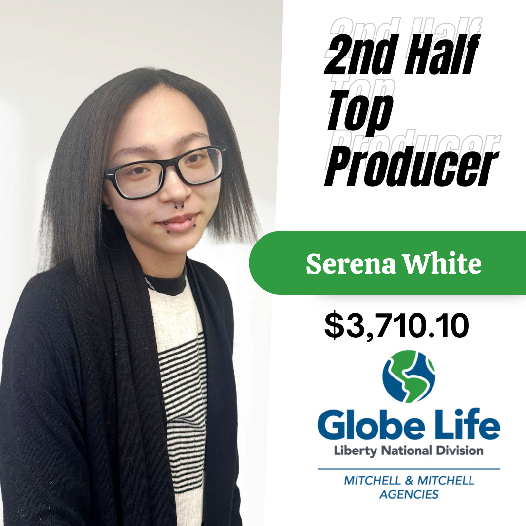 LNLMitchell's tweet photo. Serena White is closing out the 2nd half STRONG at our Ocean Springs location with $3,710.10 in production! 💚🔥 Consistent, focused, and delivering results — ✨👏

#GlobeLife #LibertyNationalDivision #MitchellAndMitchellAgencies https://t.co/iLY1R2fi4s