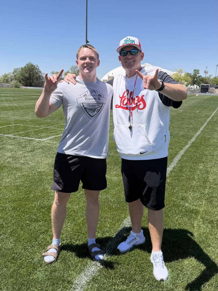 Carter_Fielding's tweet photo. Had a great time at the New Mexico Specialists Camp! Thank you @CoachErikLink and @CoachMartin8 for inviting me out there! I had a great time competing and getting better!

@WGHSFootball @coachtallison @CoachShullFB @coach_meger @Tyrel_Lenard @UNMLoboFB https://t.co/fr27hFUhkR