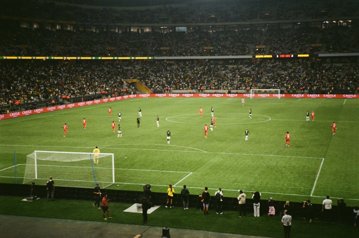 Andile_Mlon's tweet photo. Bafana Bafana  🇿🇦 vs Panama 🇵🇦 at the DHL stadium on 35mm film. A few months back. #worldcup https://t.co/iOj4v6ehm8