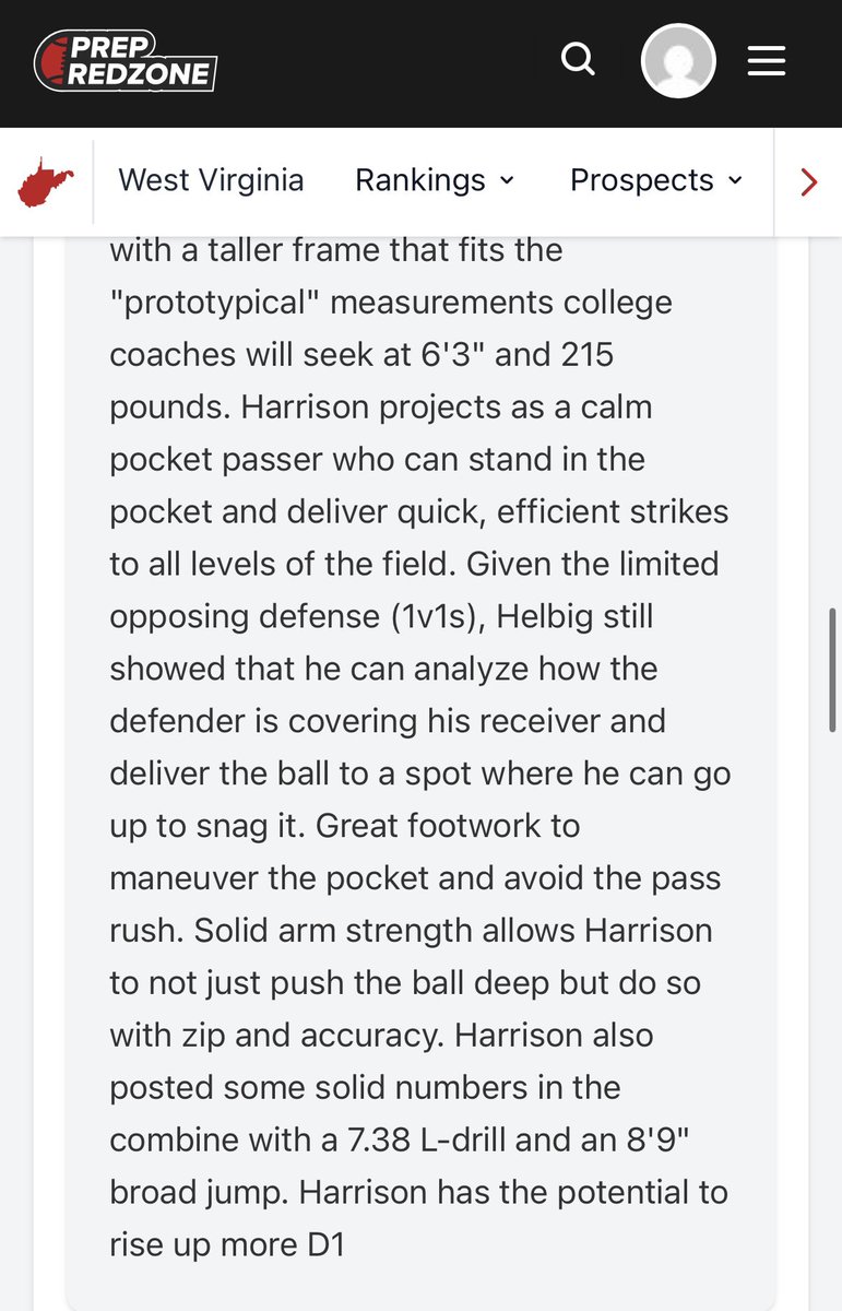 harrisonhelbig's tweet photo. Thanks for the positive write up!! @PrepRedzoneWV https://t.co/tQcqtj6y5K
