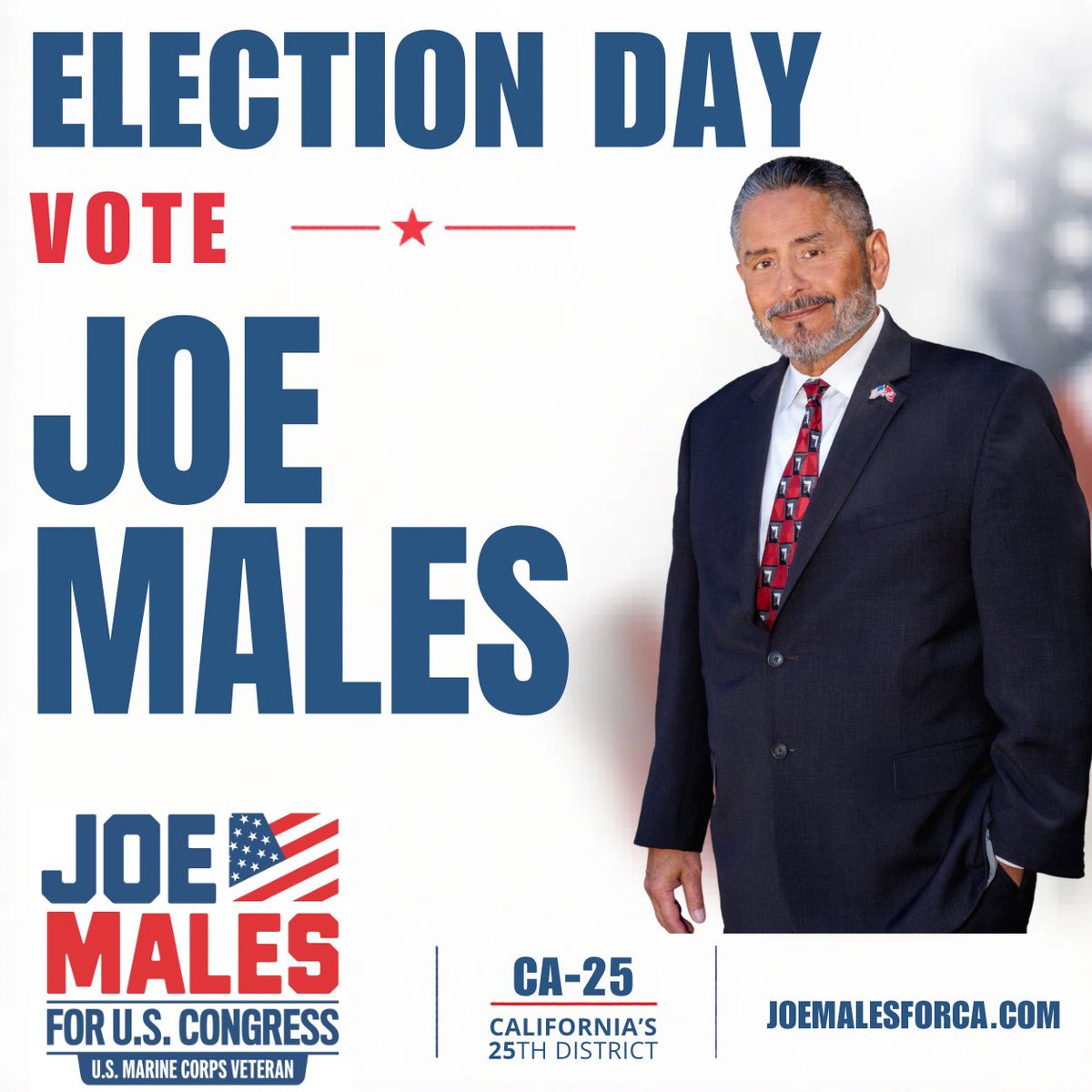 JoeMalesforCA's tweet photo. Our communities deserve a representative who puts them first. Today, make it happen. Vote Joe Males! #CA25 https://t.co/xl6h3jzEyU